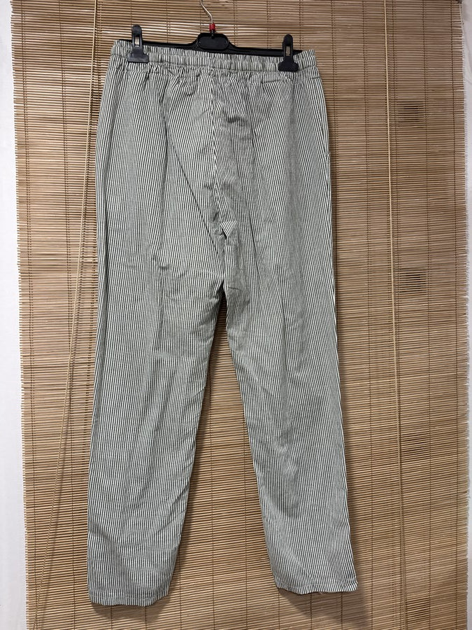 Pantalon en lin REEP rayé kaki