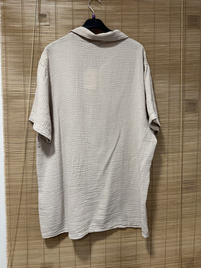 Chemise gaze de coton AARON sable