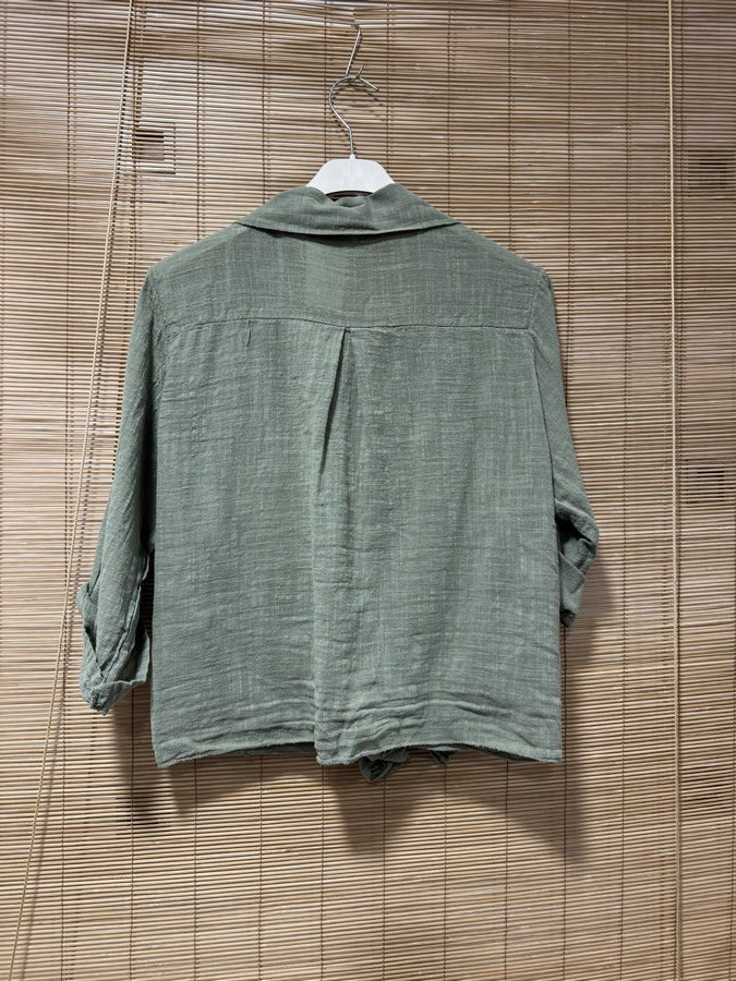 Chemise coton kaki