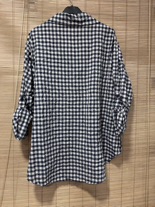 Chemise vichy bleu marine