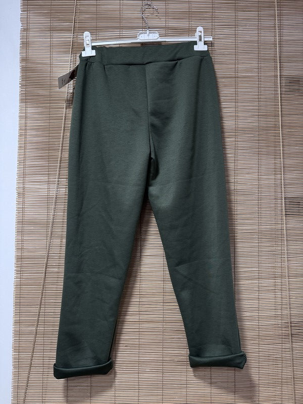 Pantalon souple et soyeux kaki