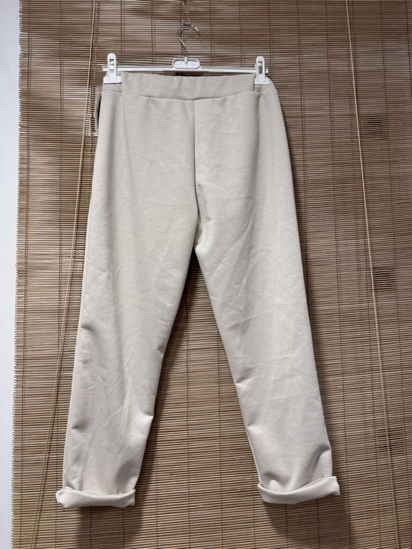 Pantalon souple et soyeux sable