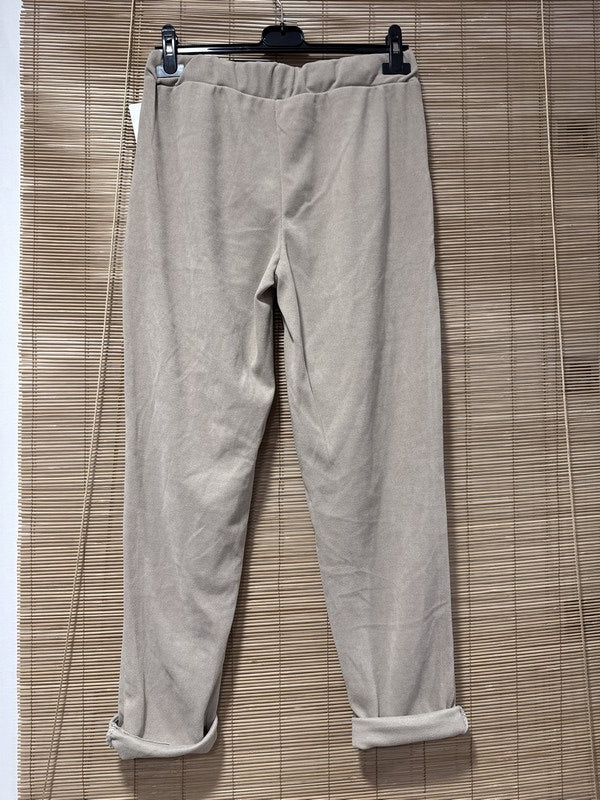 Pantalon velours léopard sable