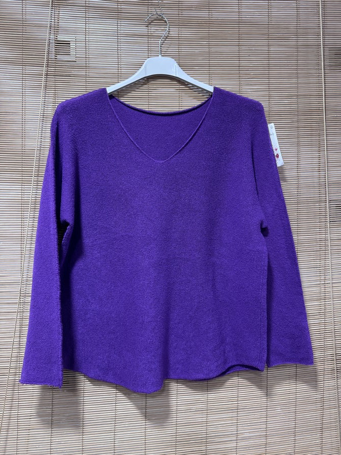 Pull col V ELLEN violet