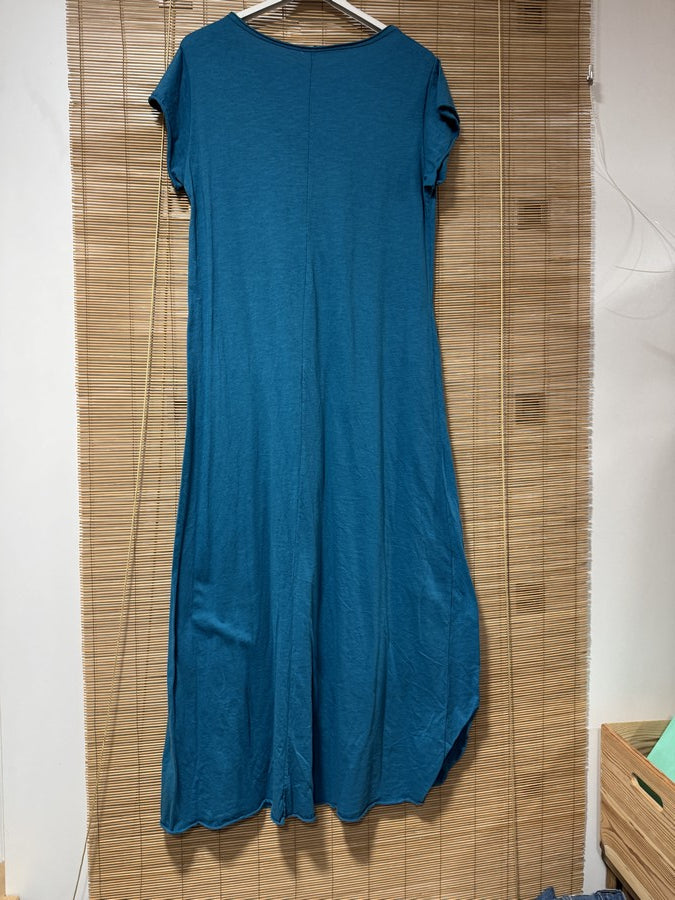 Robe longue t-shirt bleu canard