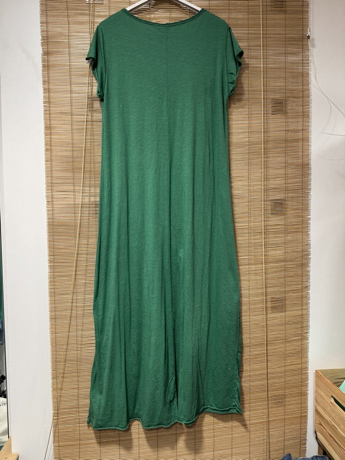 Robe longue t-shirt vert gazon