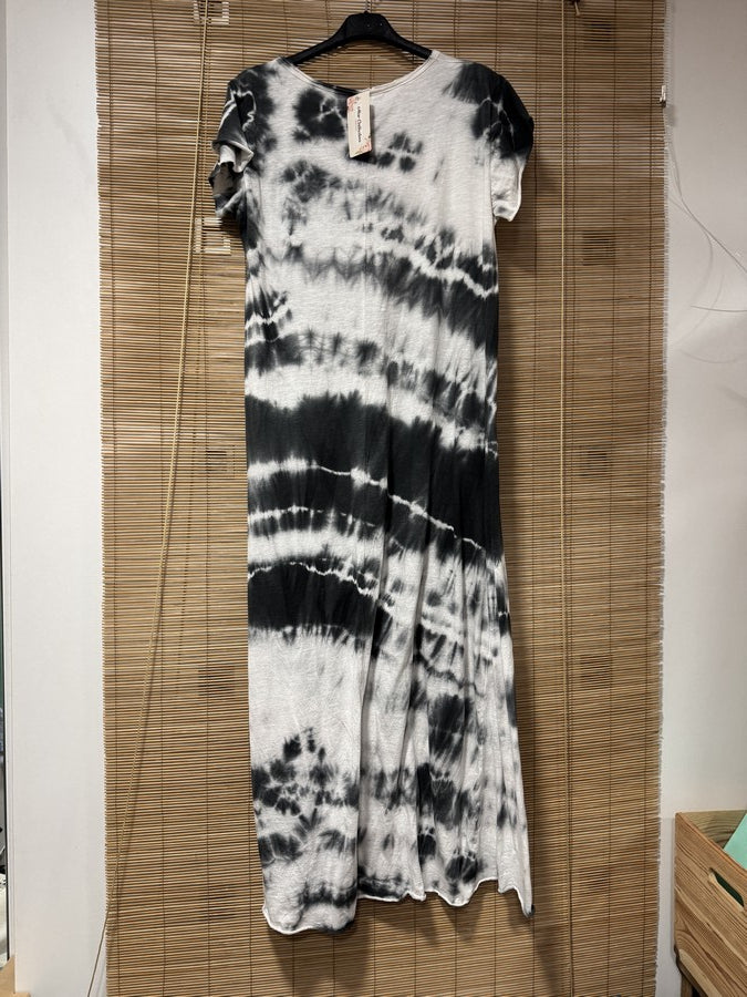 Robe longue t-shirt tie&die anthracite