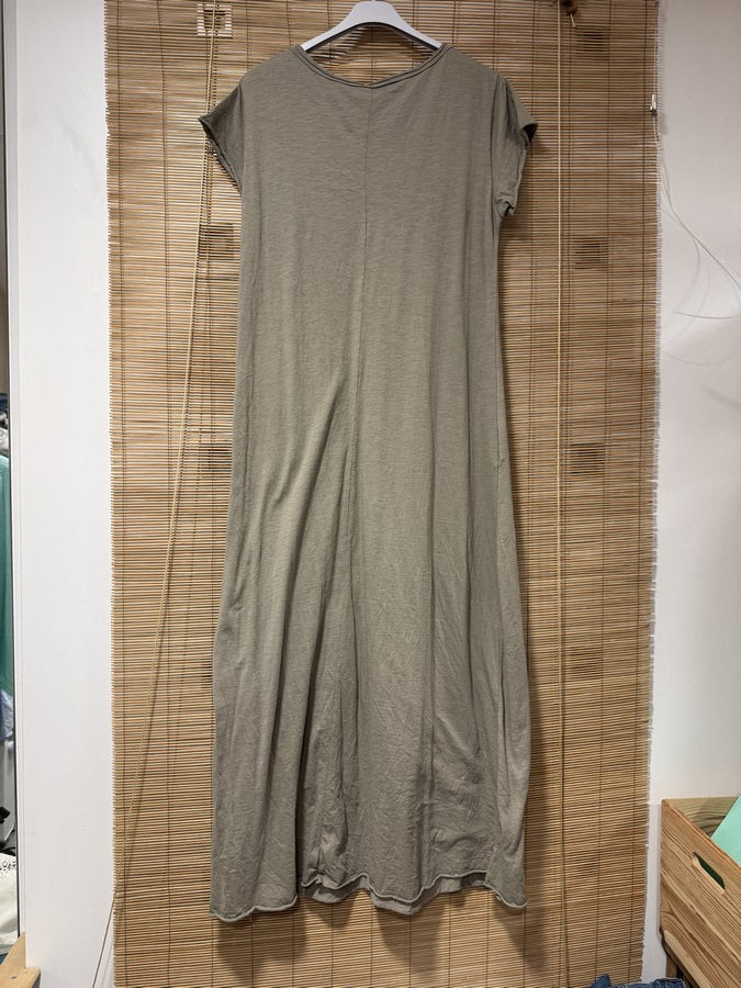 Robe longue t-shirt taupe