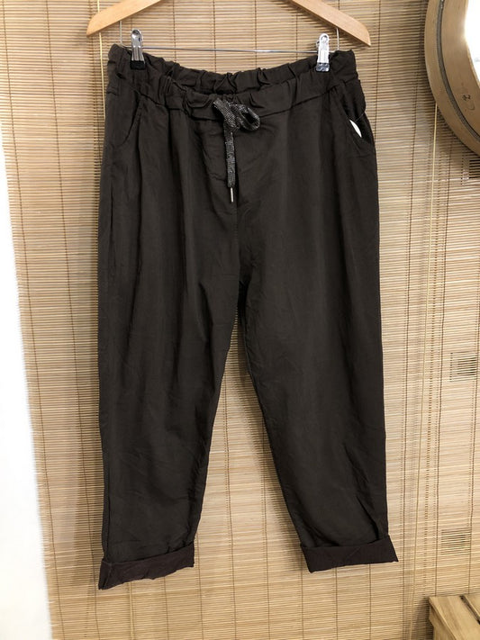 GRANDE TAILLE - Pantalon marron