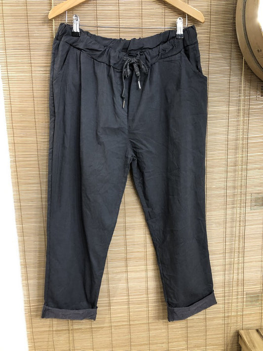 GRANDE TAILLE - Pantalon anthracite