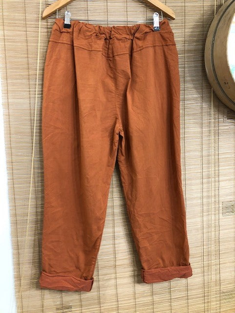 GRANDE TAILLE - Pantalon rouille