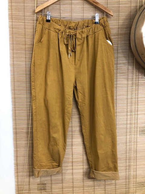 GRANDE TAILLE - Pantalon moutarde
