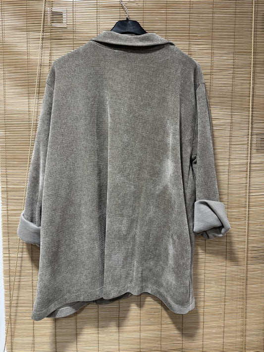 GRANDE TAILLE - Blazer velours taupe