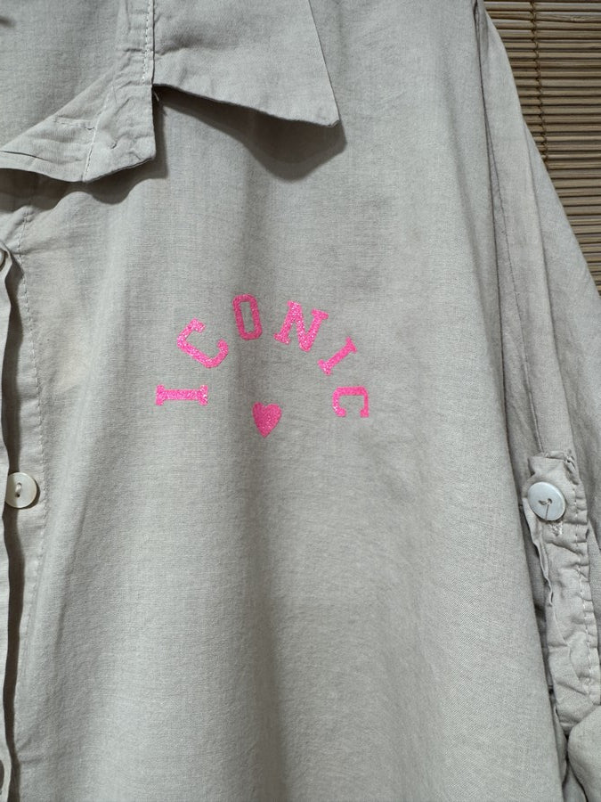 GRANDE TAILLE - Chemise Iconic taupe