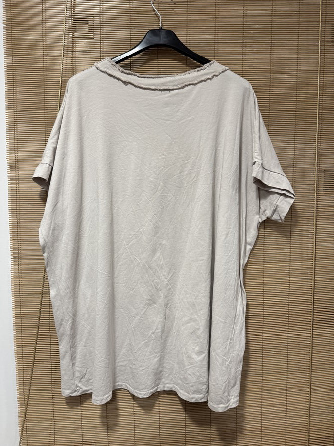 GRANDE TAILLE - T-shirt La Vie est Belle sable
