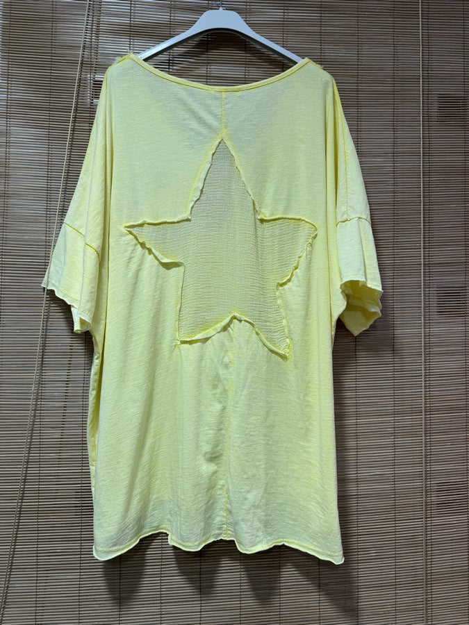 GRANDE TAILLE - T-shirt étoile jaune