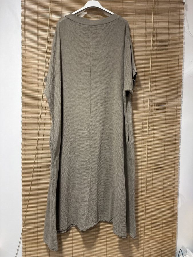 GRANDE TAILLE - Robe t-shirt St Tropez taupe