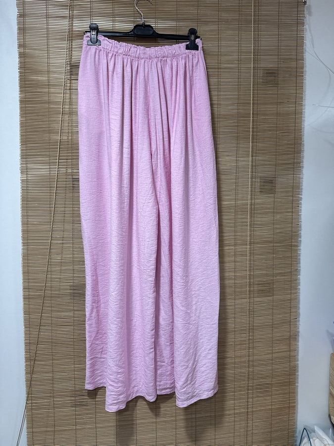 GRANDE TAILLE - Pantalon fluide rose clair