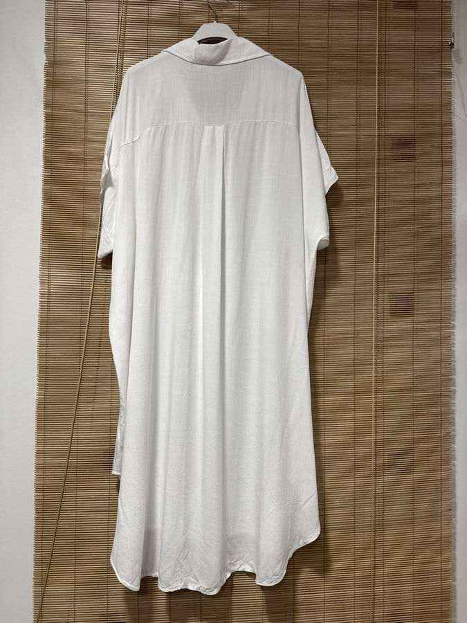 GRANDE TAILLE - Robe chemise fluide blanche
