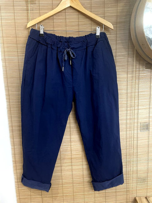 GRANDE TAILLE - Pantalon bleu marine