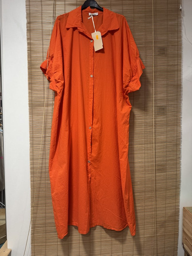 GRANDE TAILLE - Robe chemise La vie Bohème orange