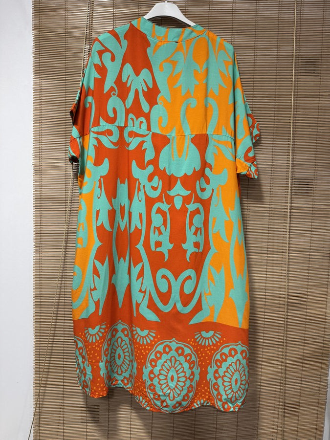 GRANDE TAILLE - Robe mi-longue arabesques 3