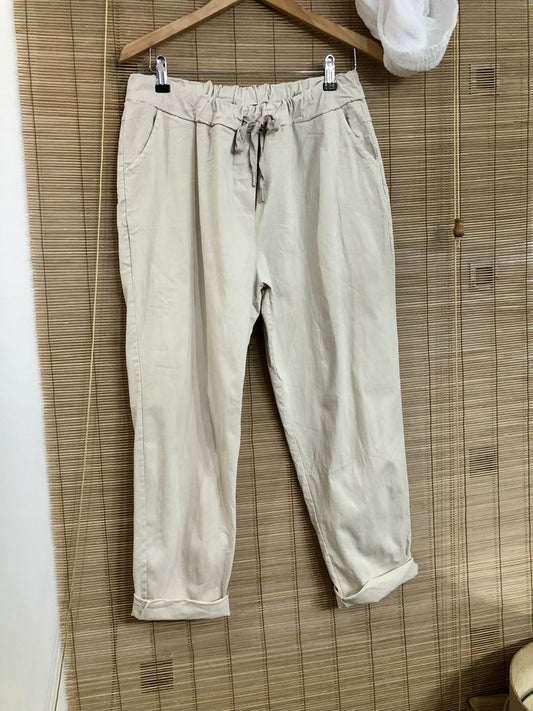 GRANDE TAILLE - Pantalon sable