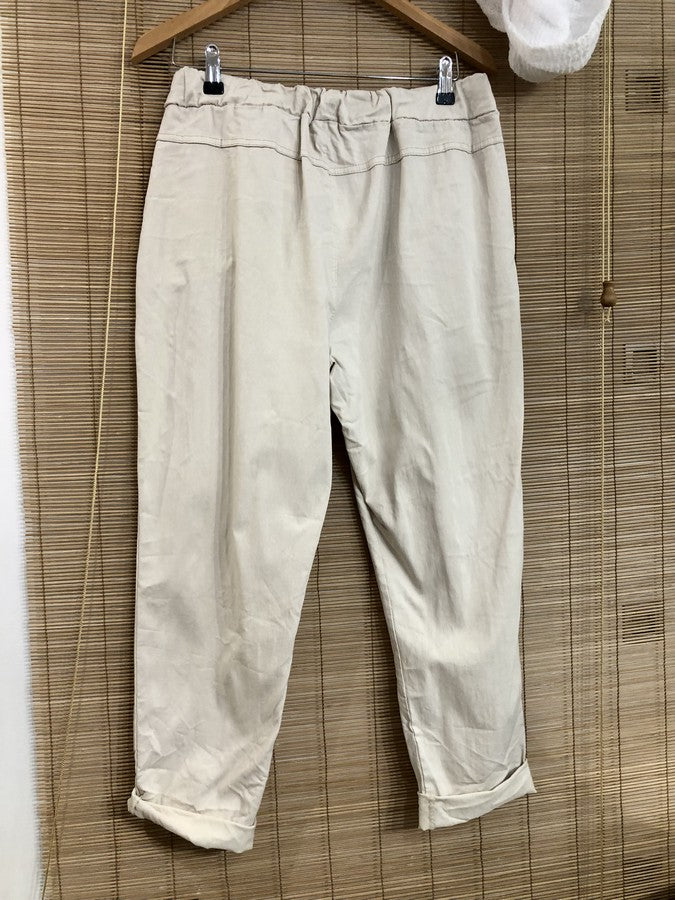 GRANDE TAILLE - Pantalon sable