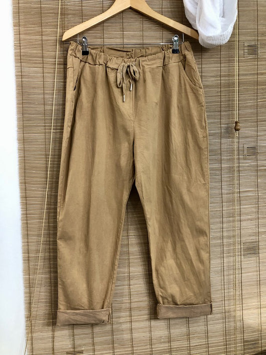 GRANDE TAILLE - Pantalon camel