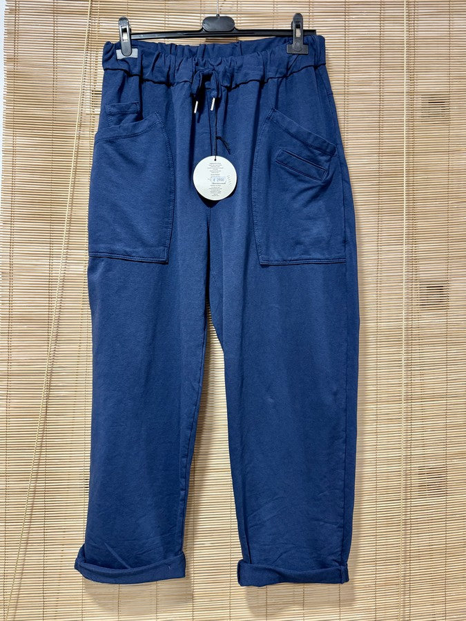 GRANDE TAILLE - Jogging poches carrées bleu marine