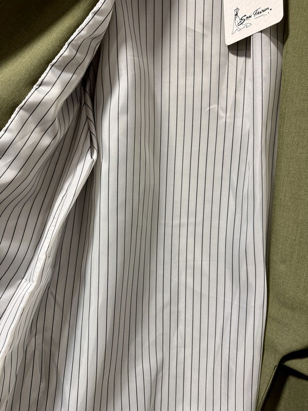 GRANDE TAILLE - Blazer rayé kaki