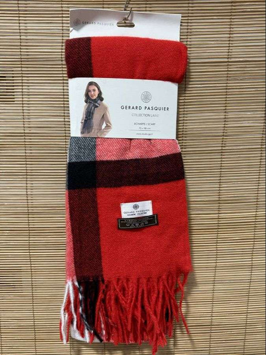 Echarpes à carreaux GERARD PASQUIER rouge