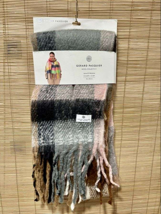 Echarpes épaisses GERARD PASQUIER grise et rose