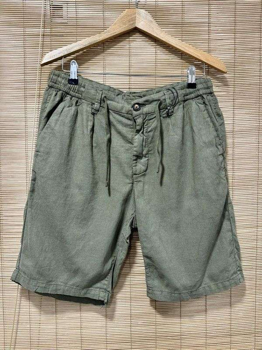 Short en lin KACEY kaki