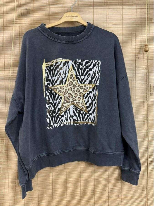 Sweat étoile léo et zèbre