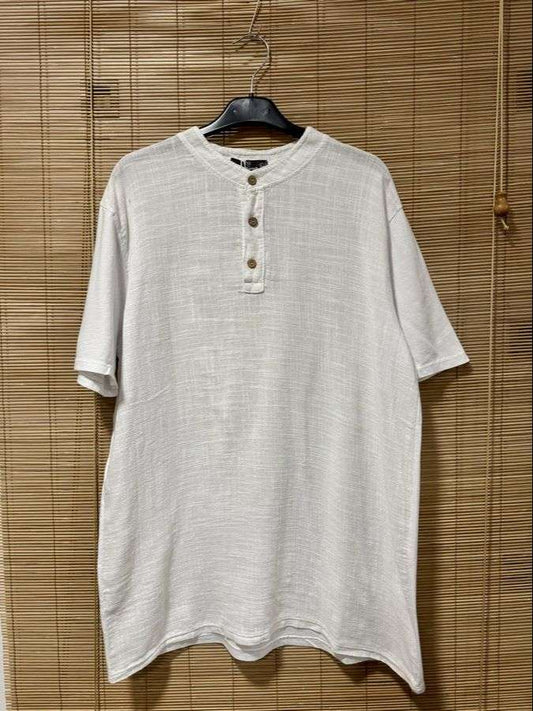 T-shirt ADAMO col tunisien blanc