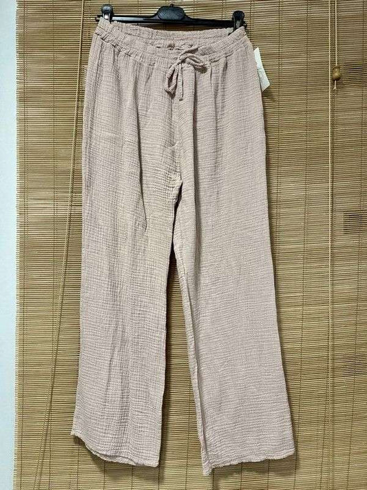 Pantalon gaze de coton sable