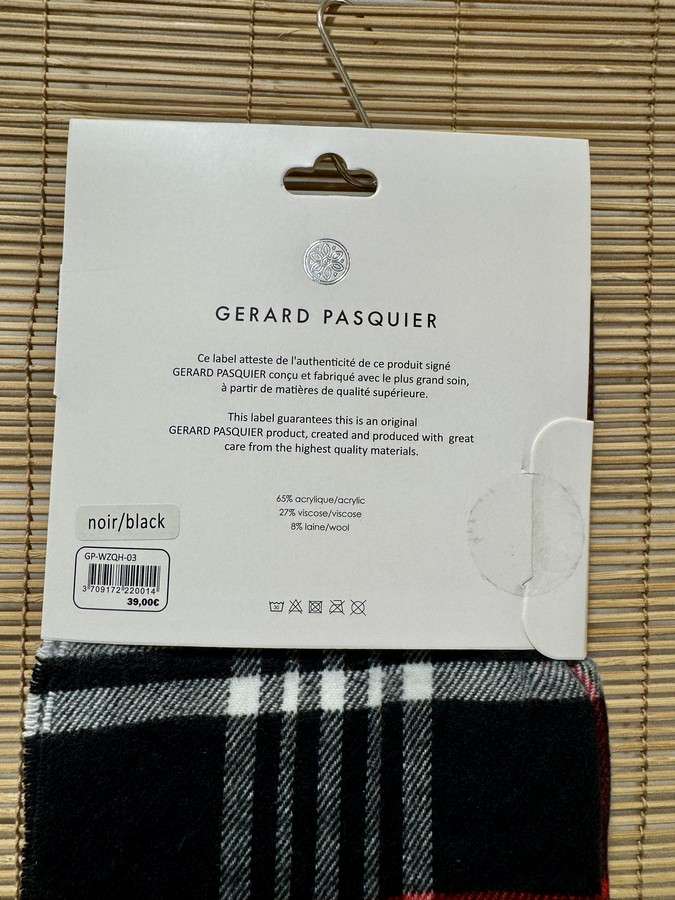 Echarpe homme GERARD PASQUIER noir