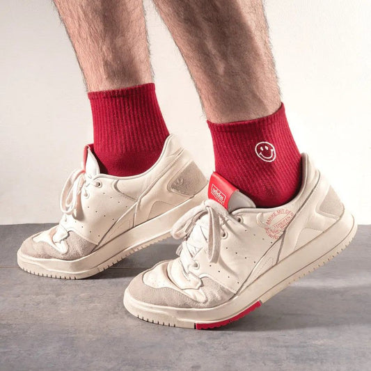 Chaussettes Smileys bordeaux