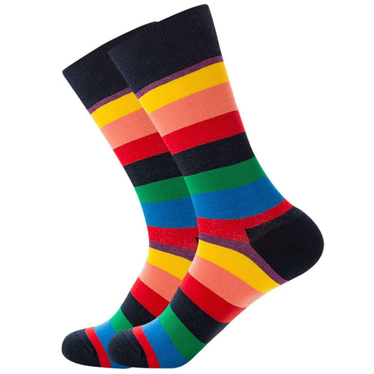 Chaussettes rayées multicolores