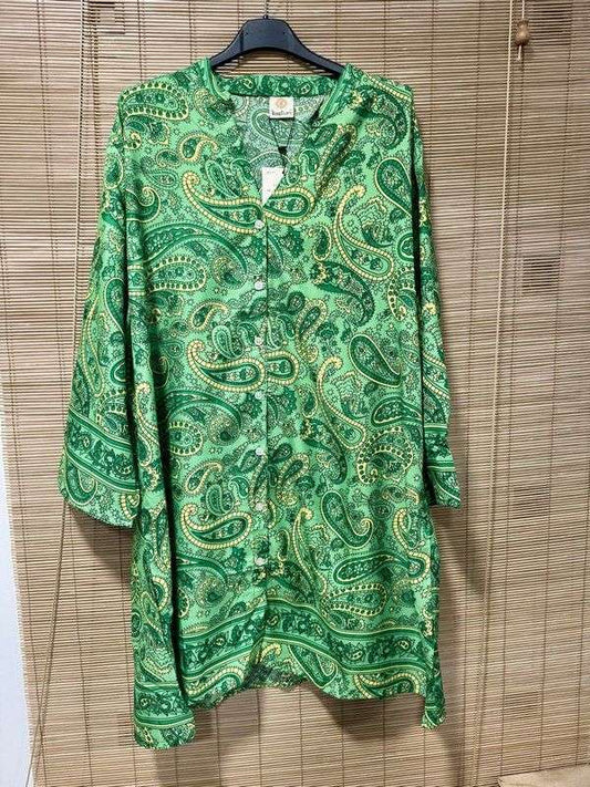 Chemise longue en soie indienne 64