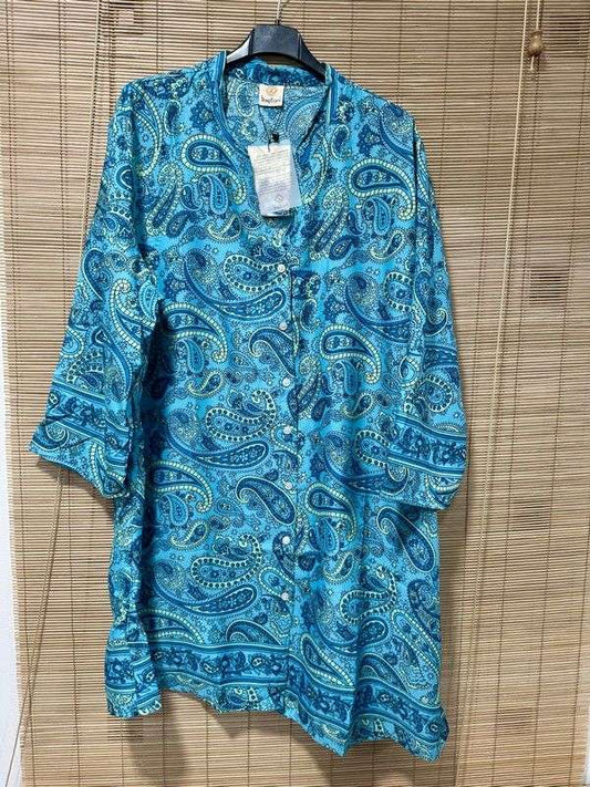 Chemise longue en soie indienne 62