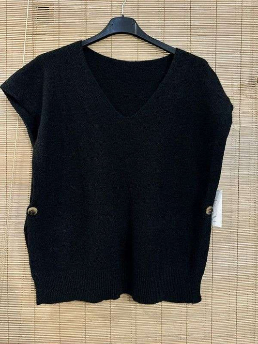 Pull débardeur noir