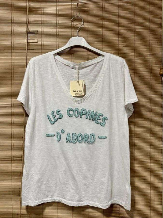 T-shirt Les Copines d'Abord menthe