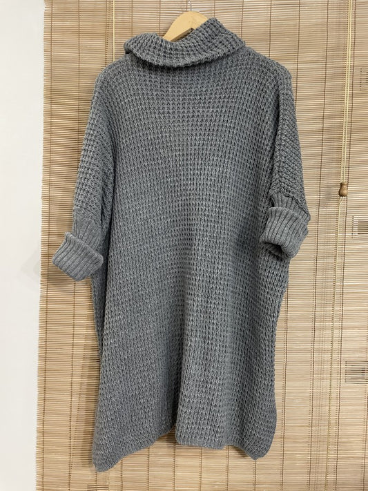 GRANDE TAILLE - Pull tunique CLV gris