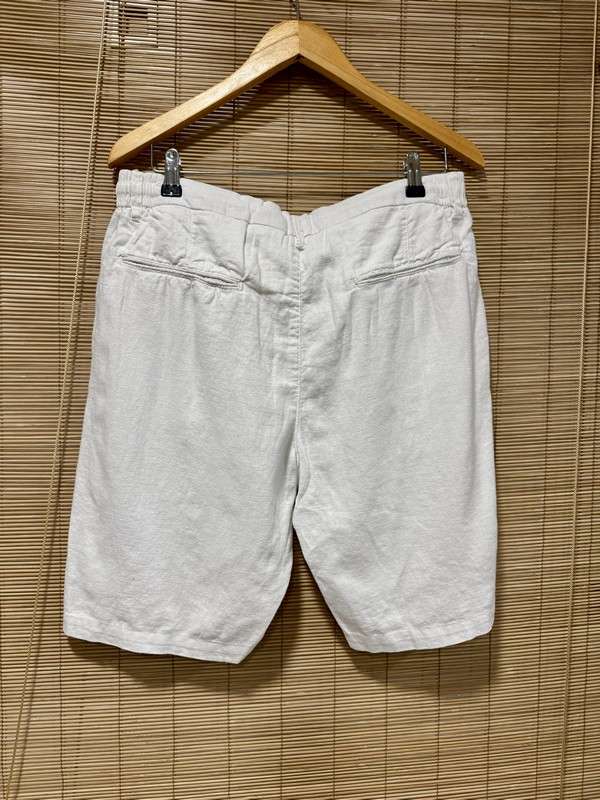 Short en lin KACEY blanc