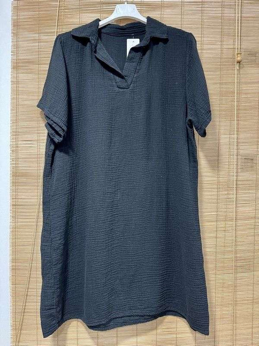 Robe gaze de coton noire