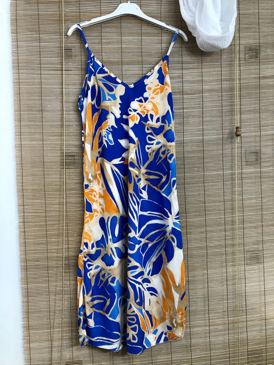 Robe à bretelles OLA bleue