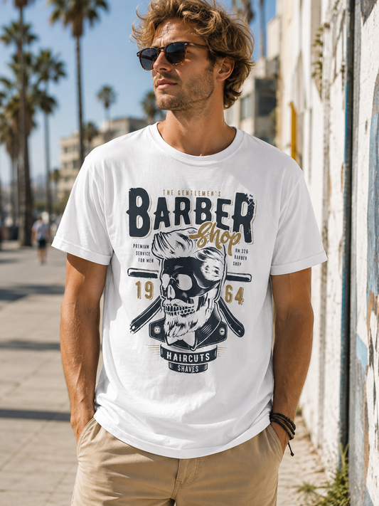 T-shirt BARBER blanc