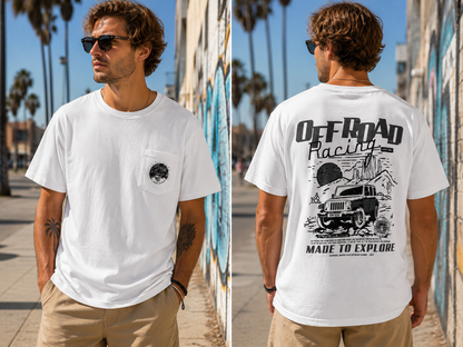 T-shirt OFF ROAD Racing blanc